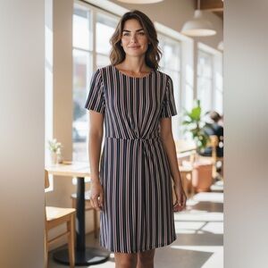 NWOT Addition Elle,  Plus-Size Striped Maxi Dress Casual Elegance, Size X